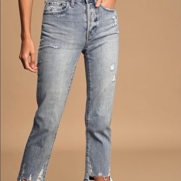 PISTOLA Charlie High Rise Straight in Blue Skies - Picture 3 of 14